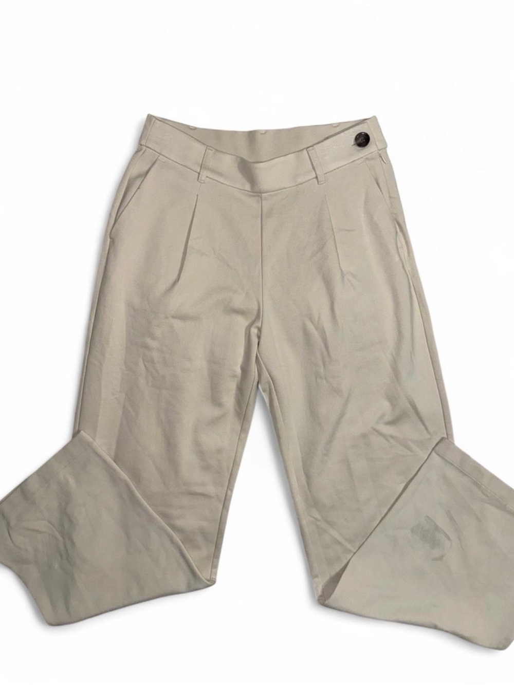 Vuori Cream Wide-Leg High-Rise Trousers - Picture 4 of 8